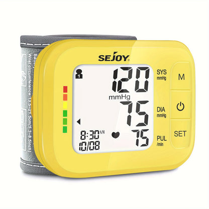 SEJOY Blood Pressure Machine Wrist Blood Pressure Cuff Wrist BP Monitor Wrist Cuff Automatic Monitor with Heartbeat Detection