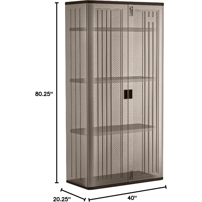 80.25" Mega Tall Heavy-Duty Resin Storage Cabinet