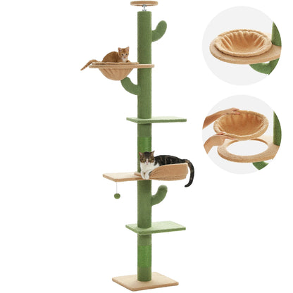 Adjustable Height Cactus Cat Tree Indoor