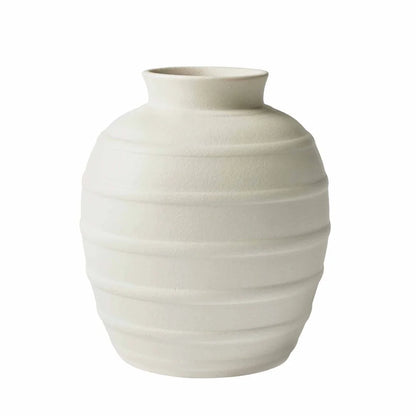 Textured Ribbed Ceramic Vase