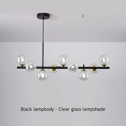 Modern Glass Ball Ceiling Chandelier for Table Dining Living Room Kitchen Island Pendant Lamp Home Decor Indoor Lighting Fixture