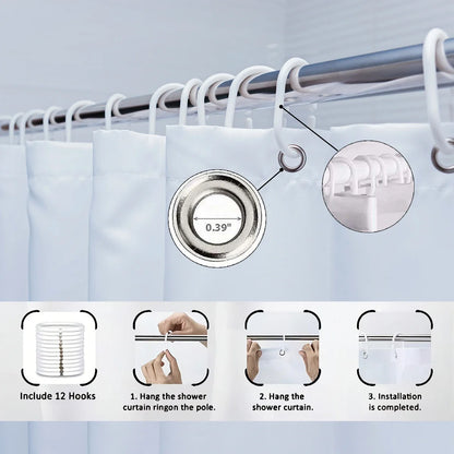 Black Marble Shower Curtain