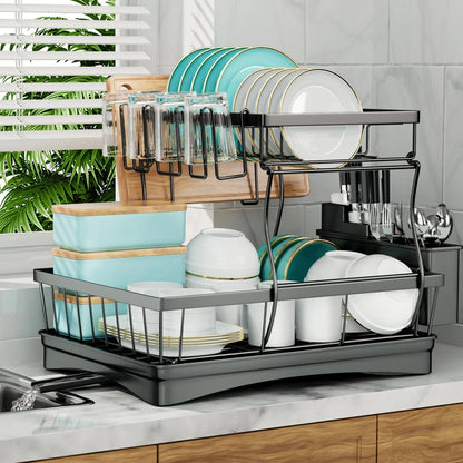 Large 2-tier dish drying rack f