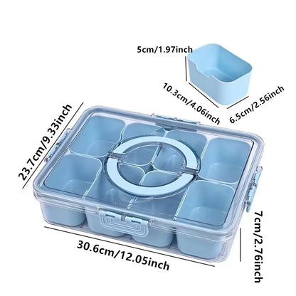 Divided Serving Tray with Lid and Handle