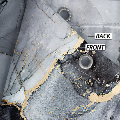 Black Marble Shower Curtain