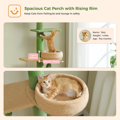 Adjustable Height Cactus Cat Tree Indoor