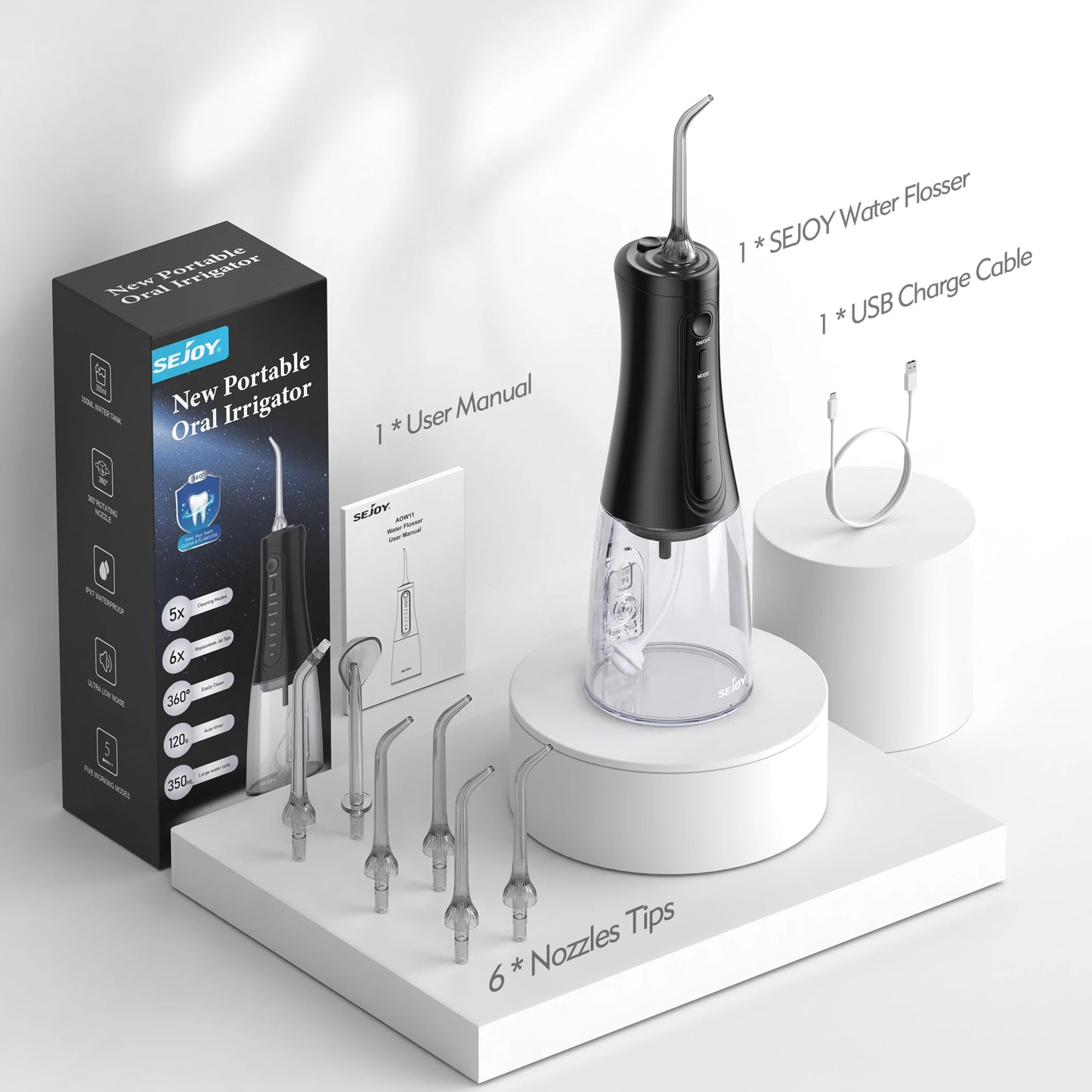 Dental Cordless Water Flosser for Teeth Cleaning