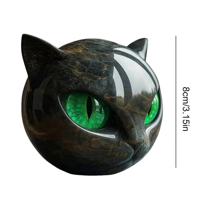 Luxury Black Cat Stone Sculpture
