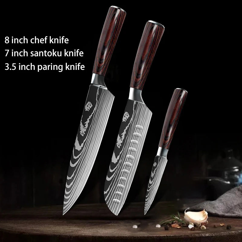 1-10PCS Chef Knife Set