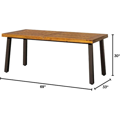 Home Acacia Wood Dining Table