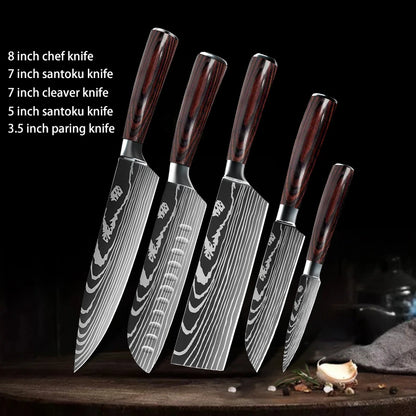 1-10PCS Chef Knife Set