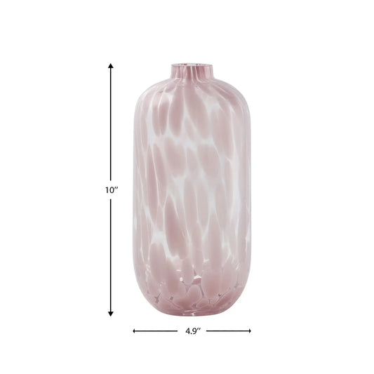 Blush Pink Glass Vase