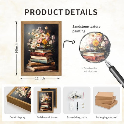 Framed Vintage Floral Wall Art 3D