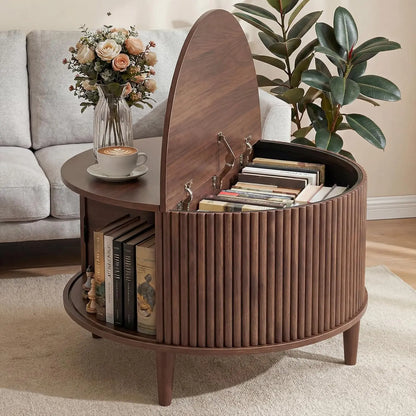 Round Coffee Table with Storage