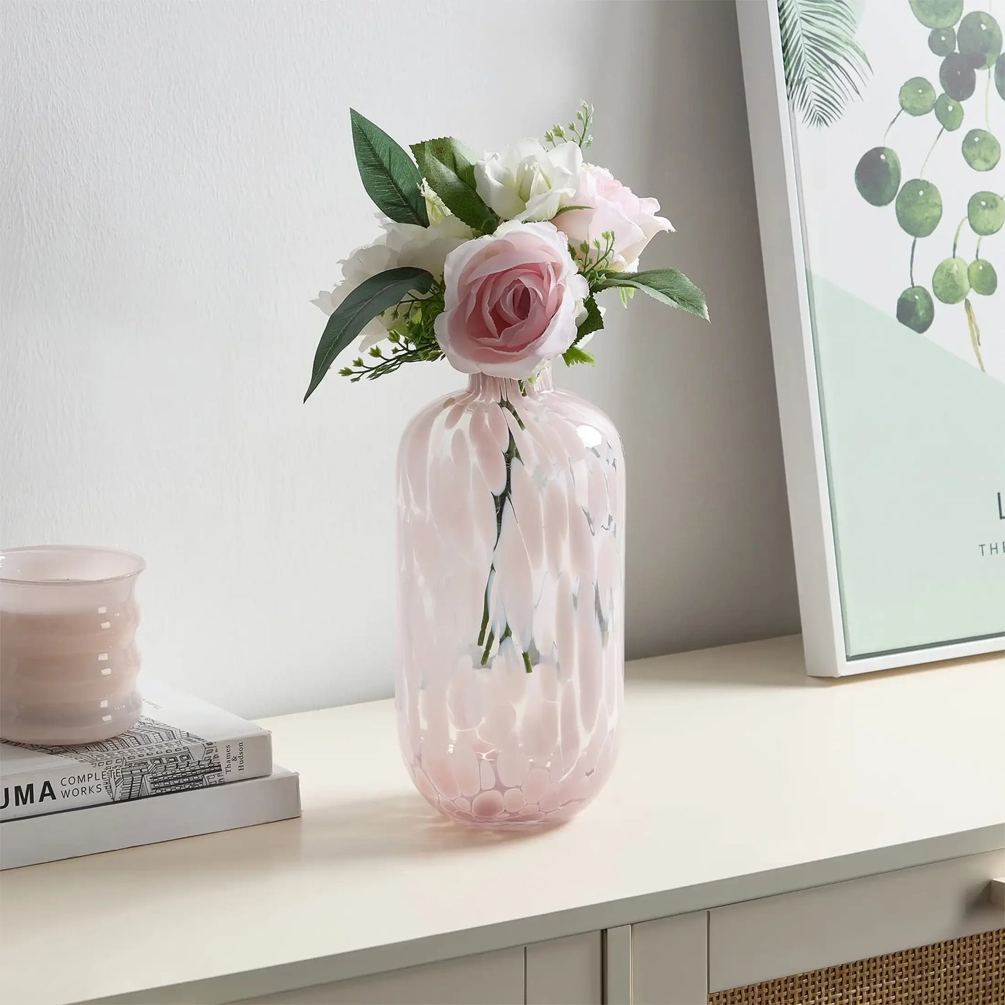 Blush Pink Glass Vase