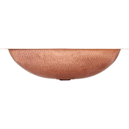 Hammered Copper Undermount Bathroom Sink