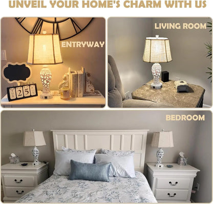 Farmhouse Table Lamps Set of 2