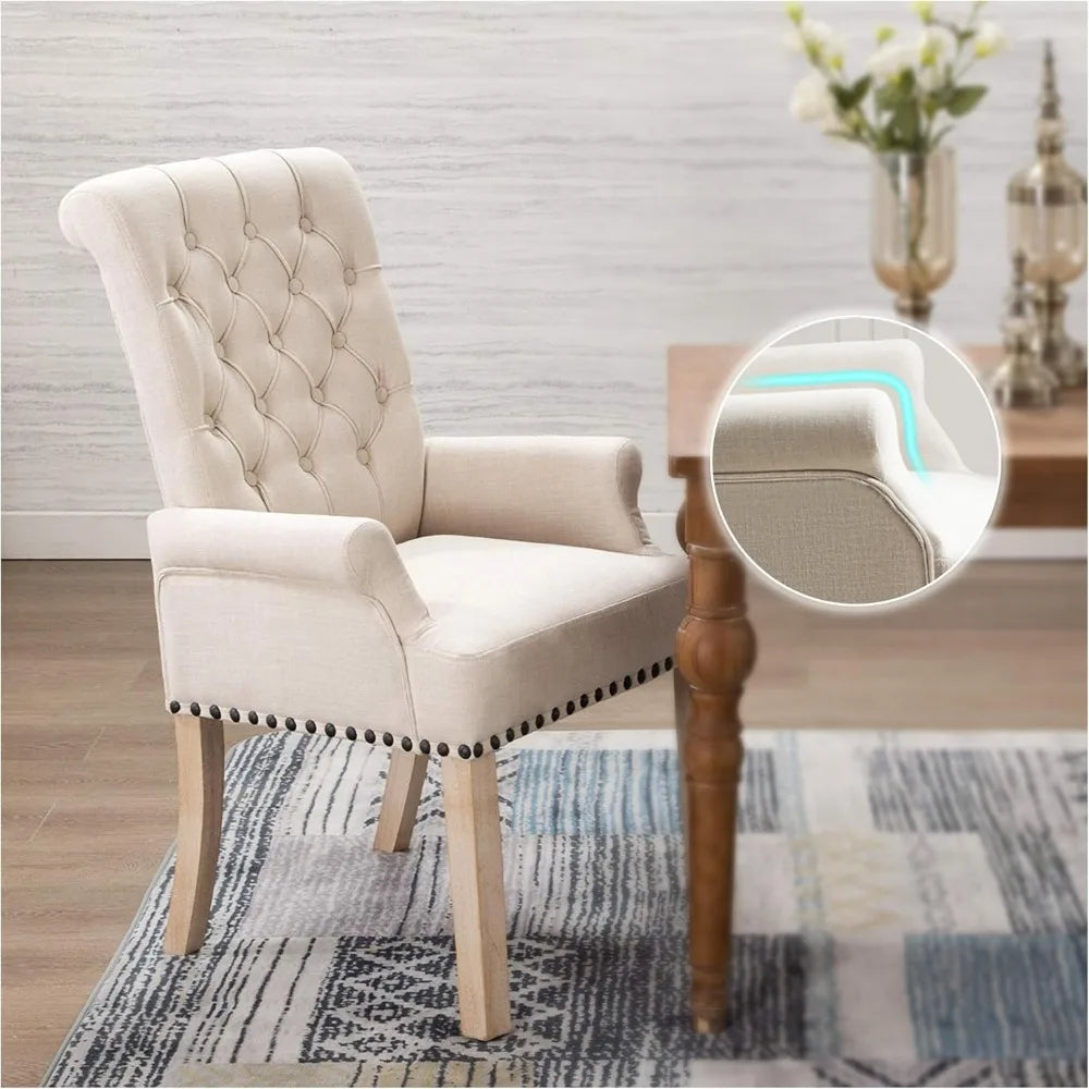 Upholstered Fabric Accent Dining Chair