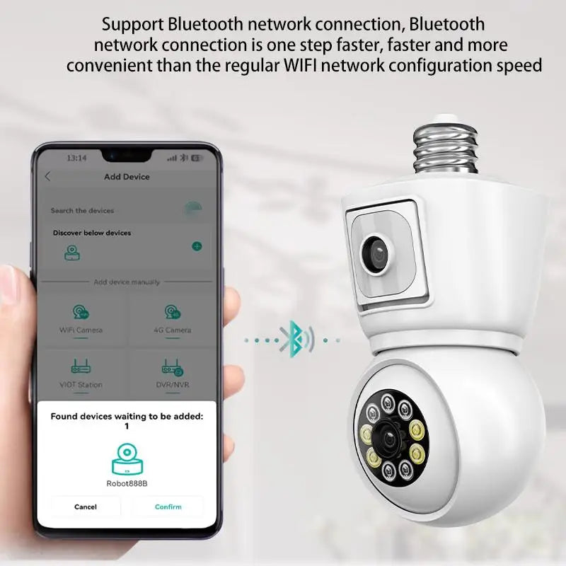 8MP E27 Bulb WiFi Camera