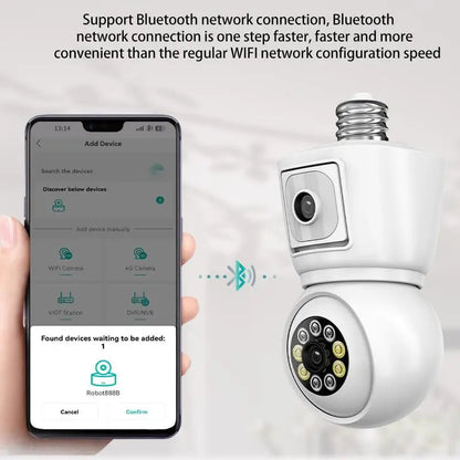 8MP E27 Bulb WiFi Camera