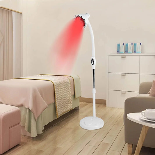 275W IR Infrared Red Heat Therapy Lamp, Pain Relief Light with Floor Stand