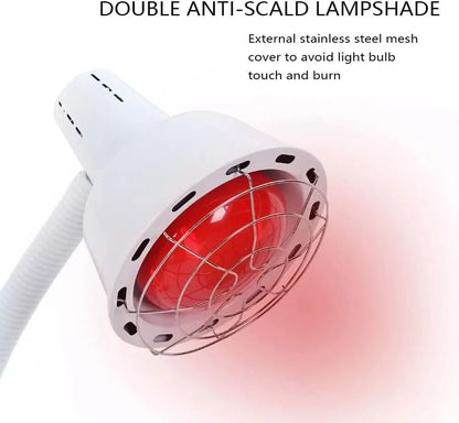 275W IR Infrared Red Heat Therapy Lamp, Pain Relief Light with Floor Stand