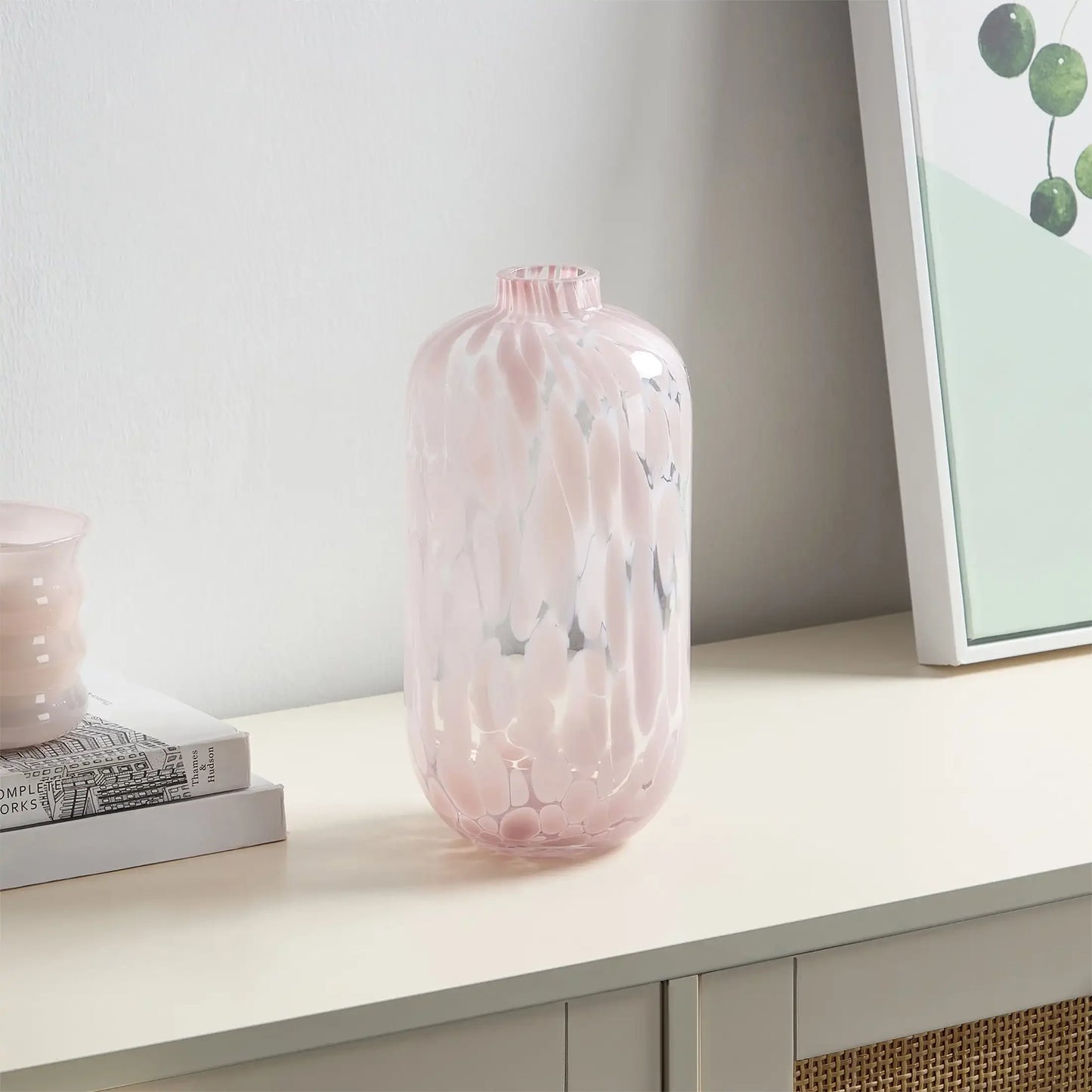 Blush Pink Glass Vase