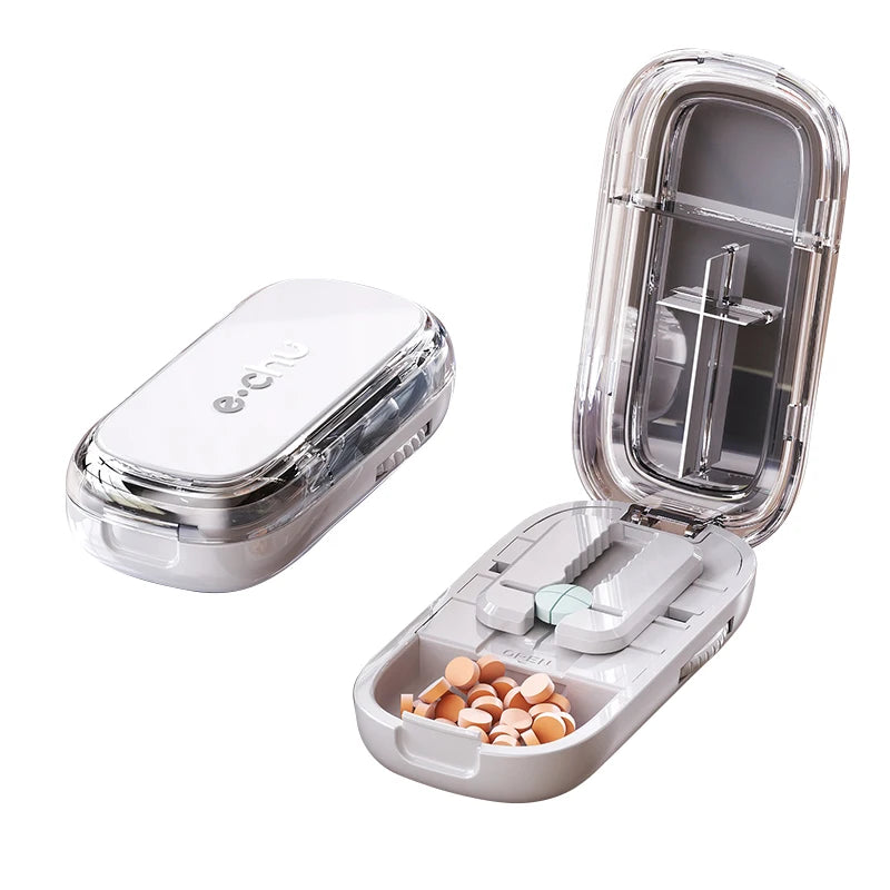 Adjustable Quarter Pill Cutter with Storage Box