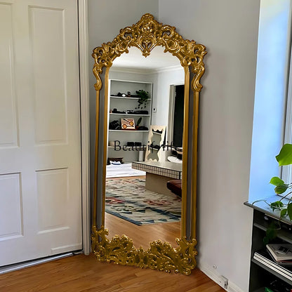 French retro carved large mirror