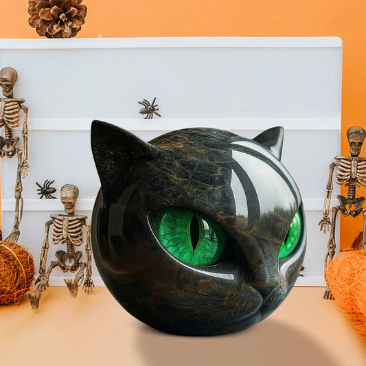 Luxury Black Cat Stone Sculpture